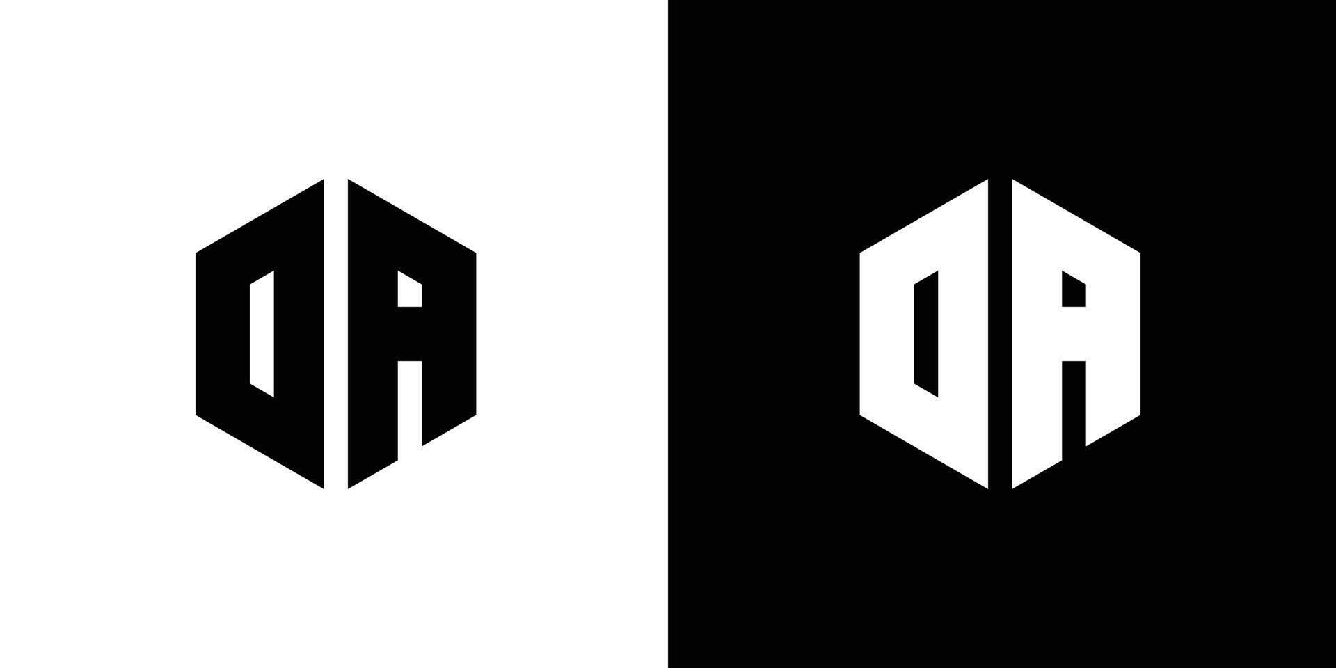 brev da polygon, hexagonal minimal och trendig professionell logotyp design vektor