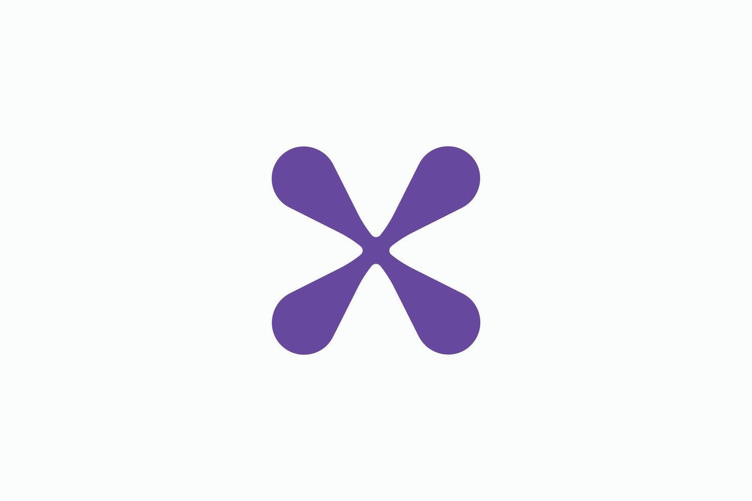 Brief x Technik Logo Design Vorlage vektor