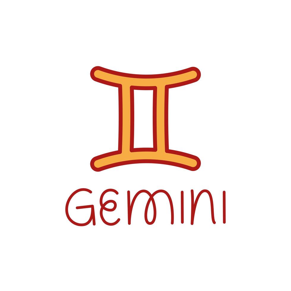 Gemini symbol illustration vektor