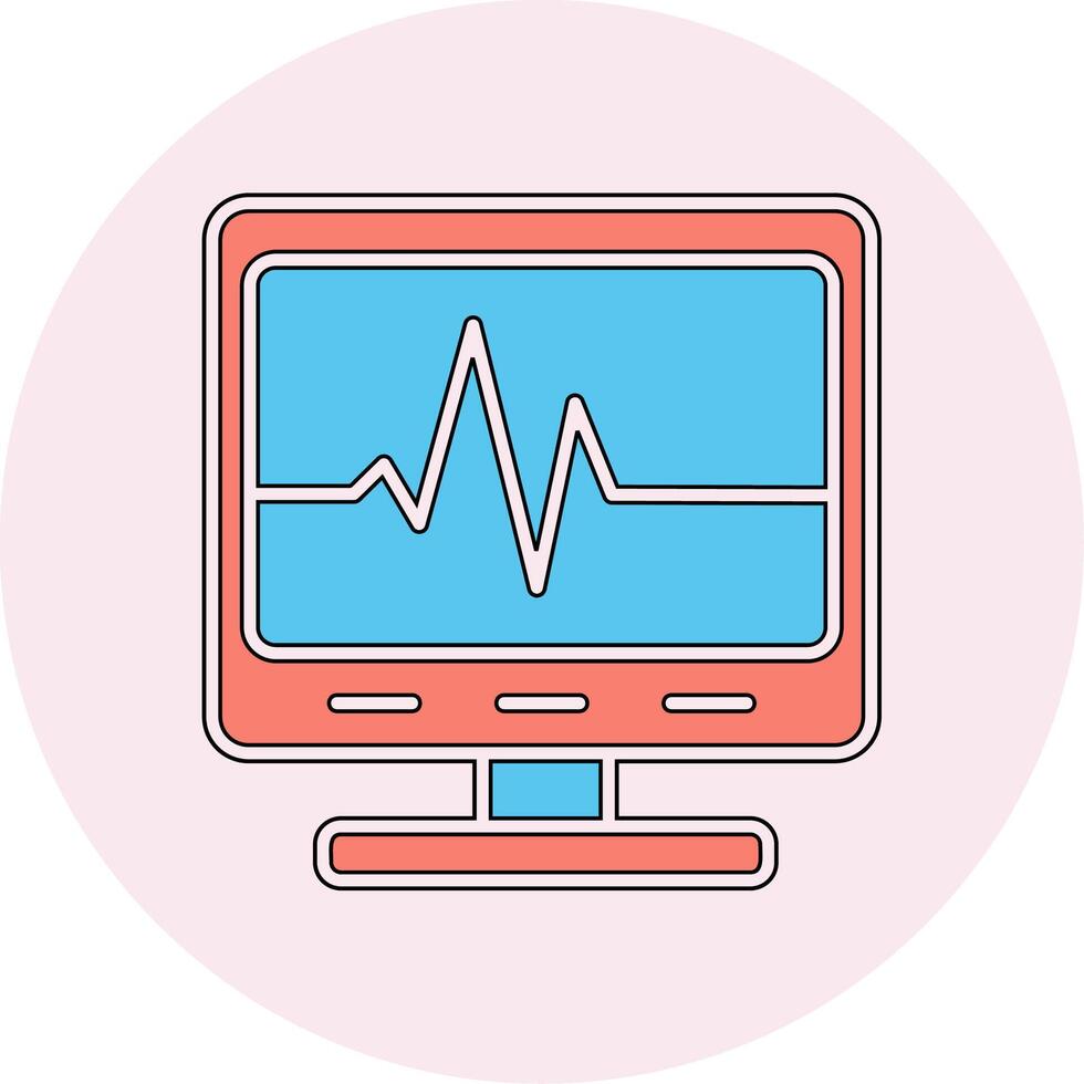 ecg läsning vektor ikon