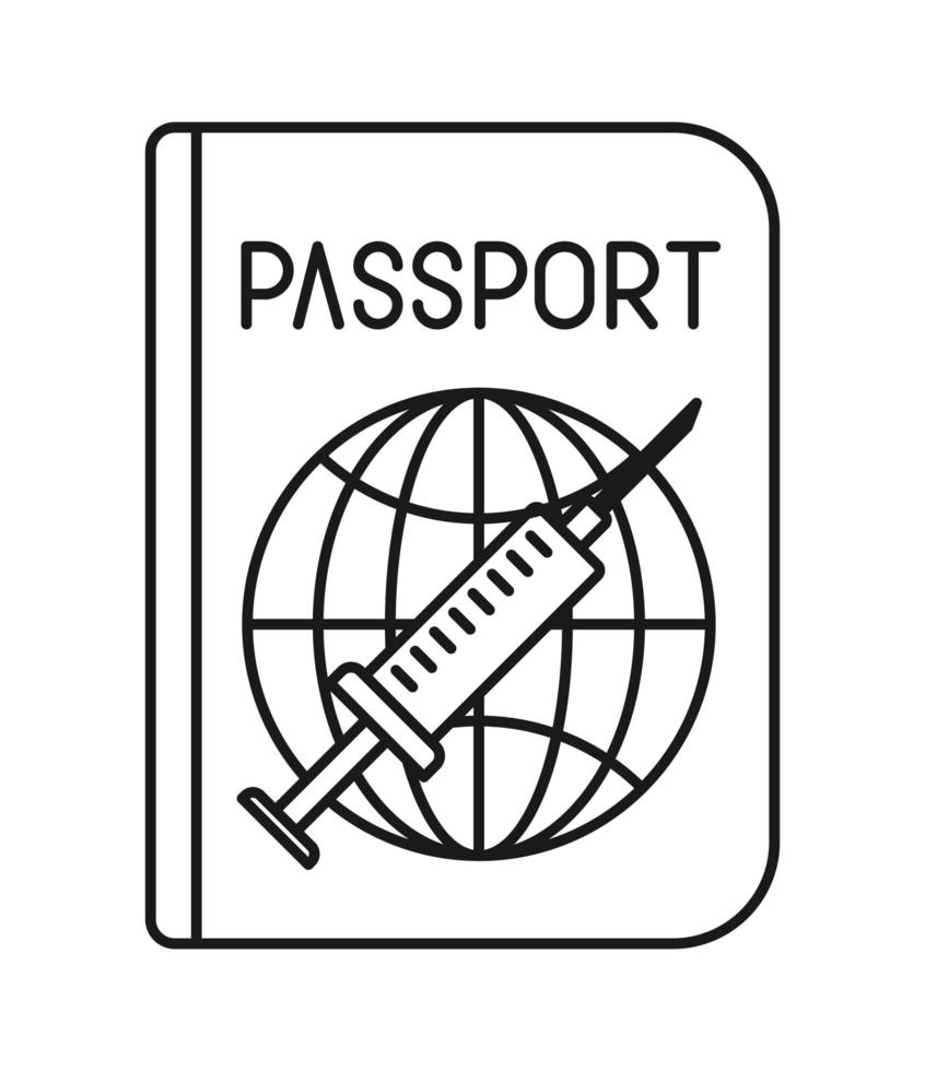 Symbol für den medizinischen Pass vektor