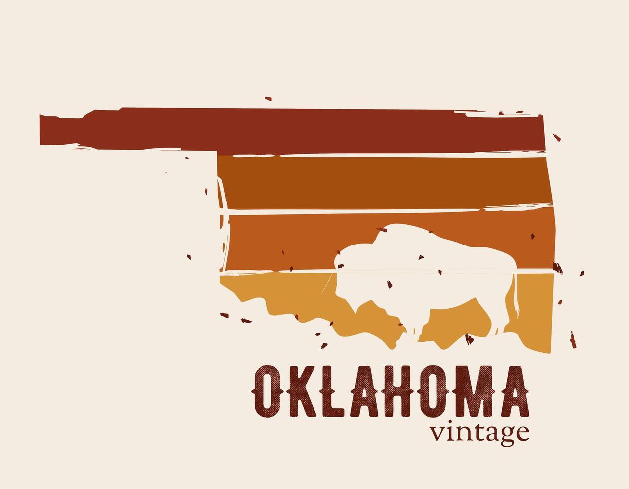 vektor av Oklahoma bison vild liv perfekt för skriva ut, kläder design, etc