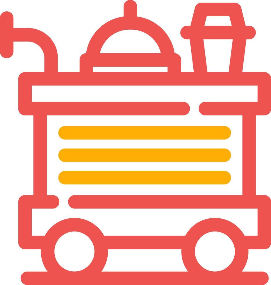 Food Trolley kreatives Icon-Design vektor