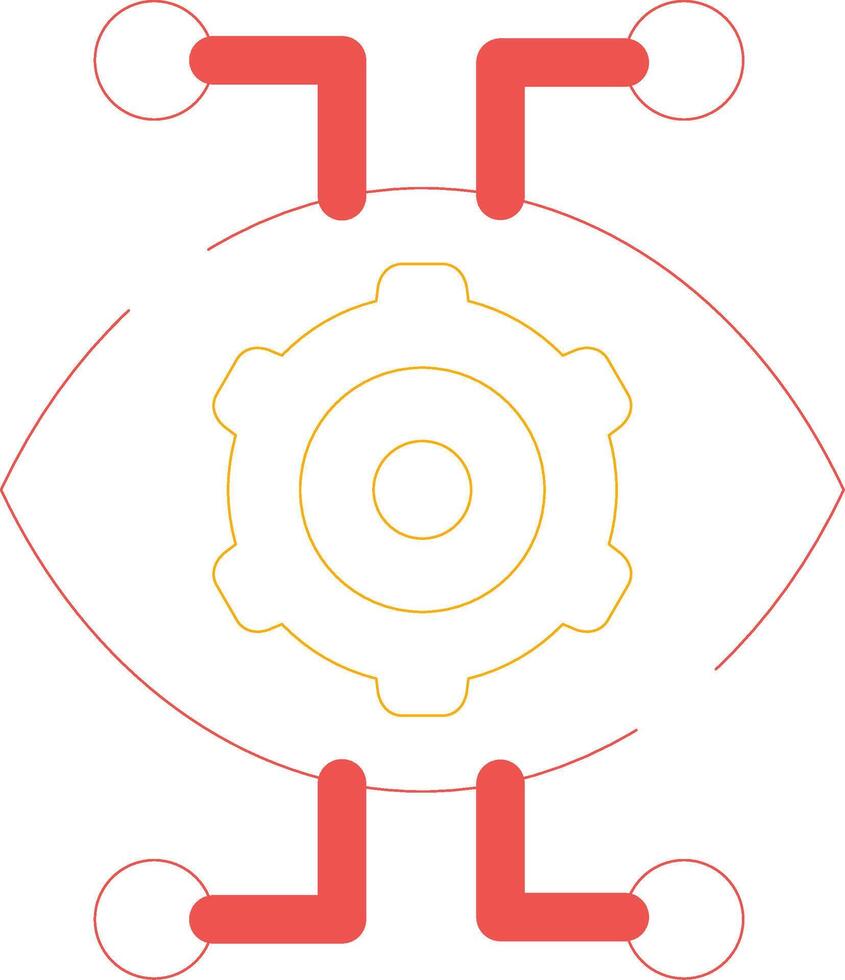 Robotik Auge kreativ Symbol Design vektor