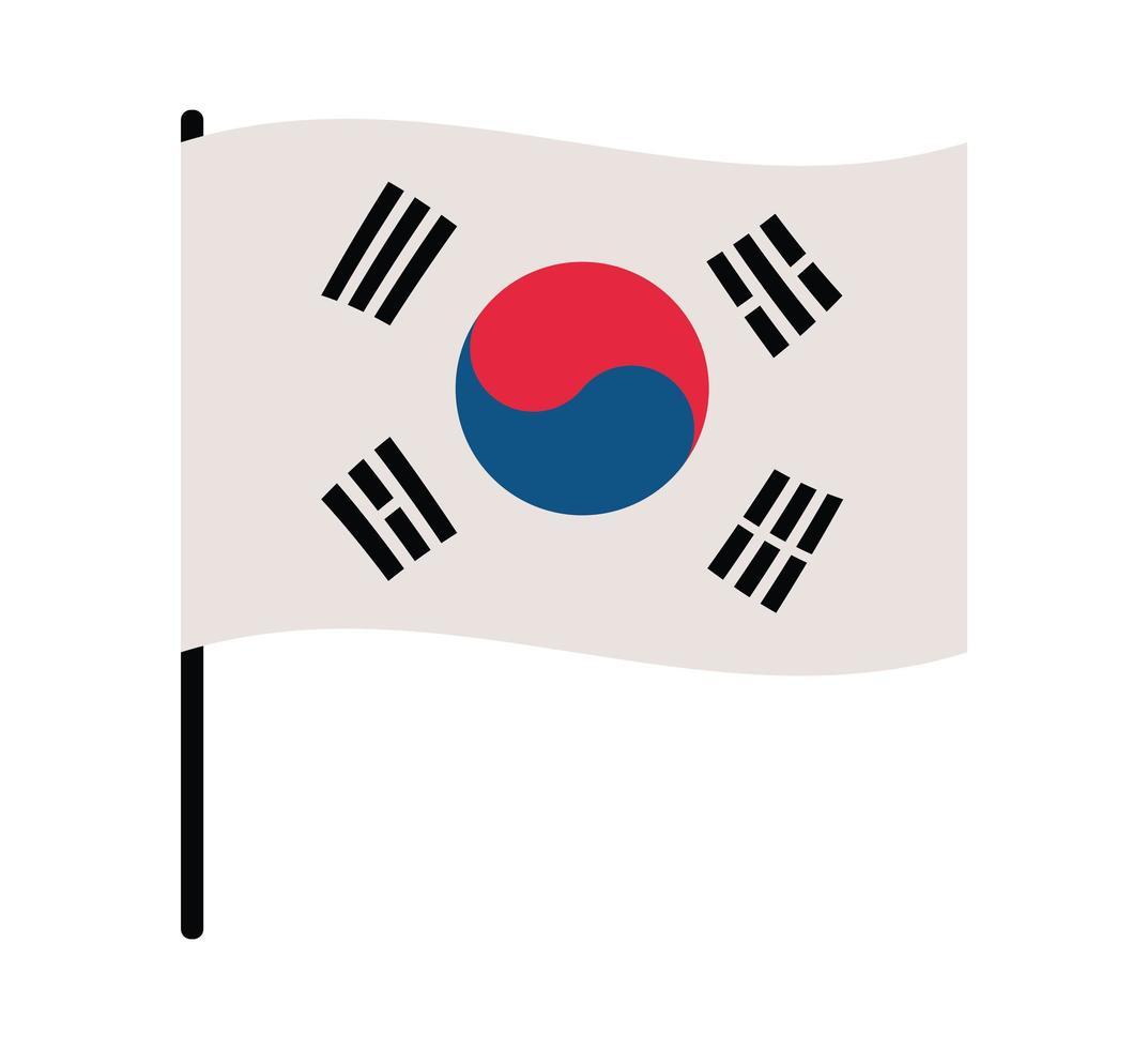 Design der koreanischen Flagge vektor