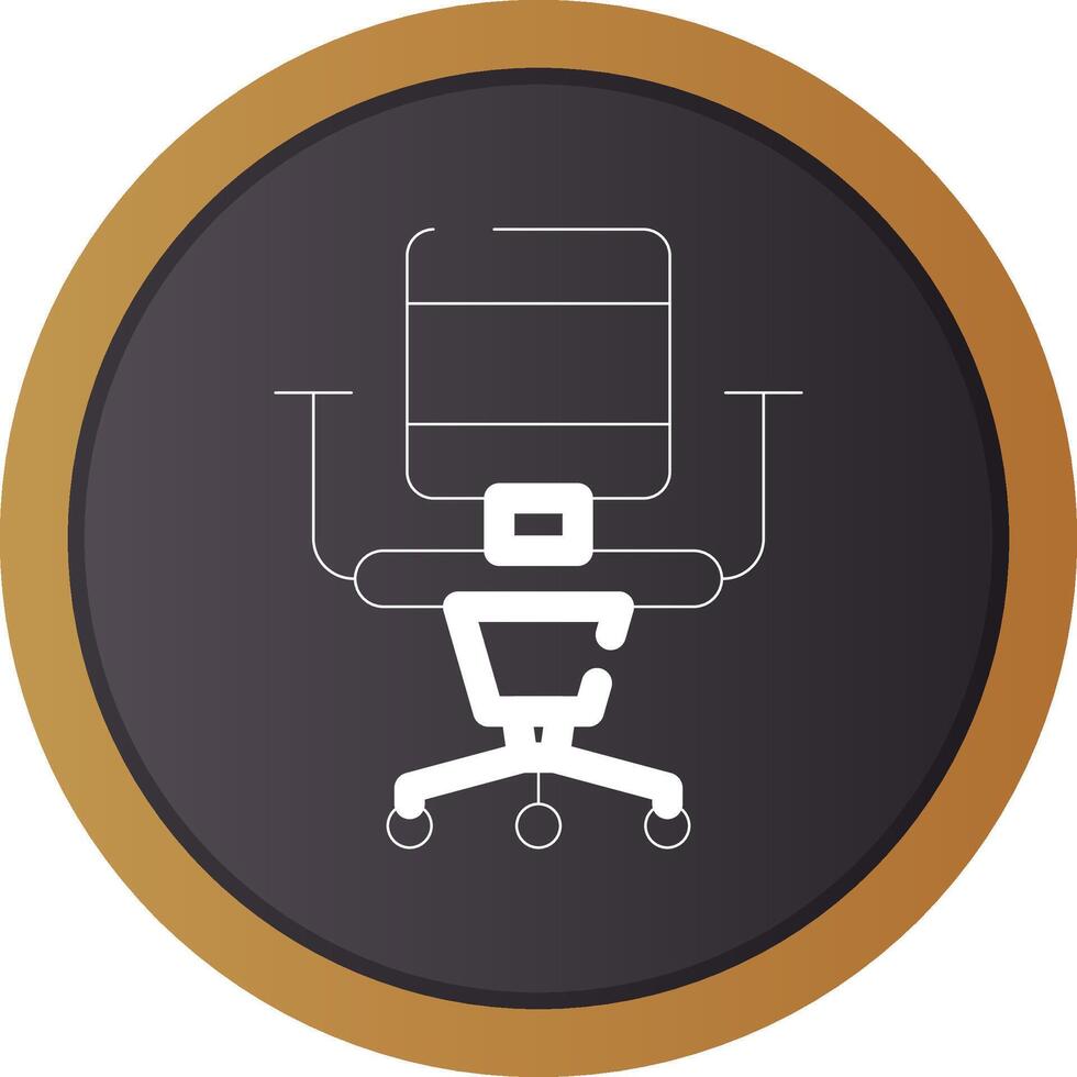 Bürostuhl kreatives Icon-Design vektor