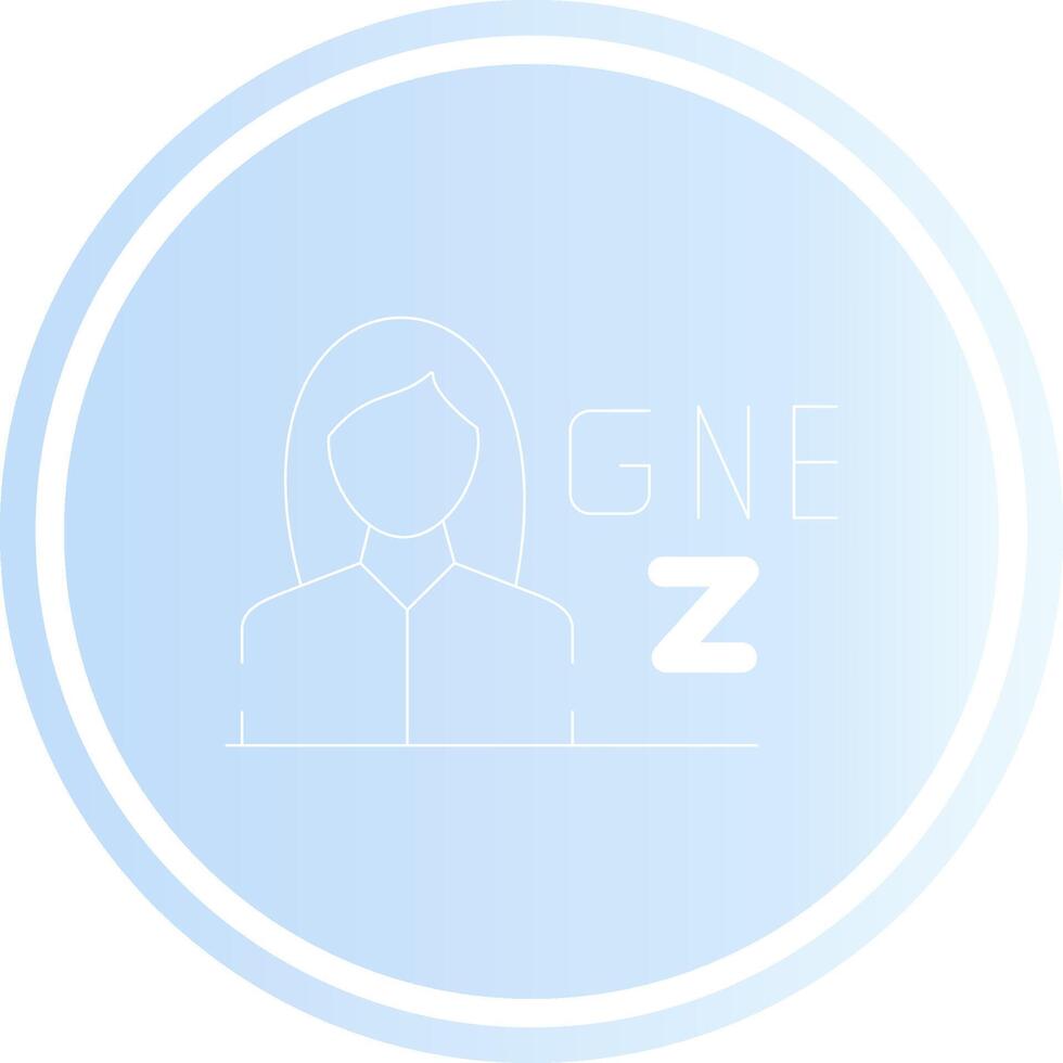 gen z weiblich kreativ Symbol Design vektor