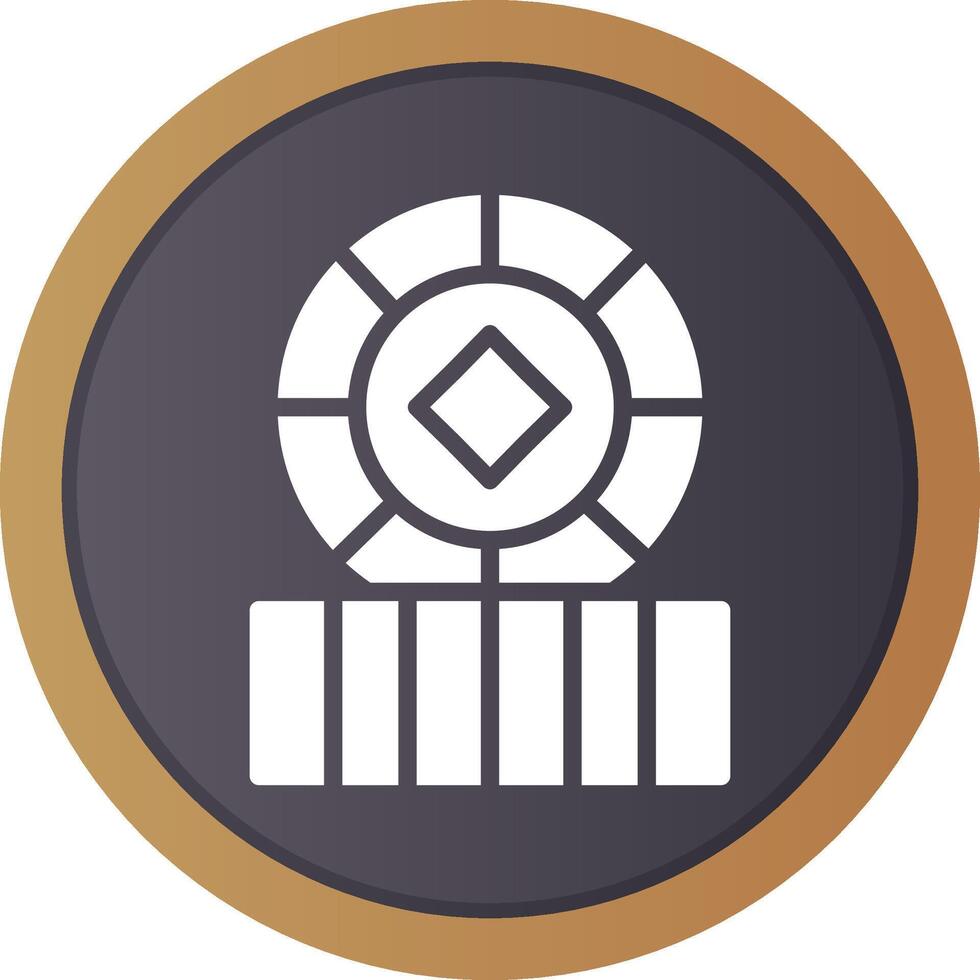 Casino-Chip kreatives Icon-Design vektor