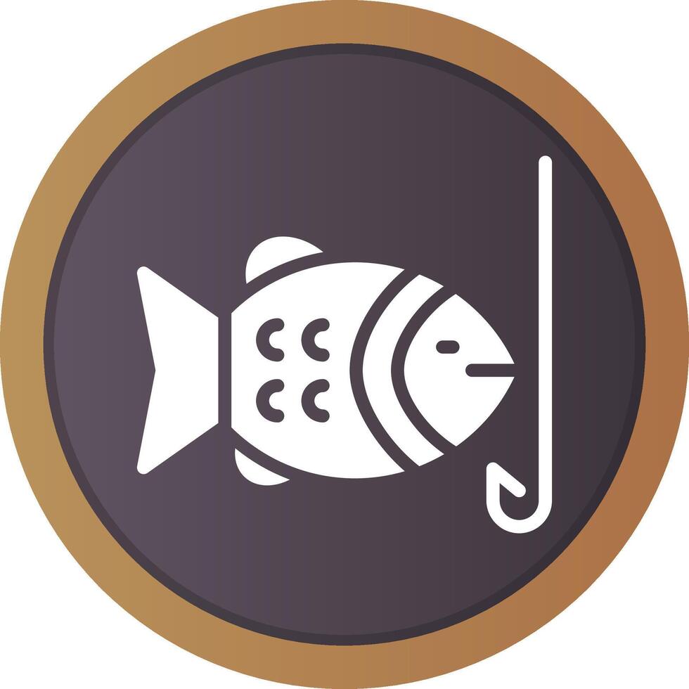 fastnat fisk kreativ ikon design vektor