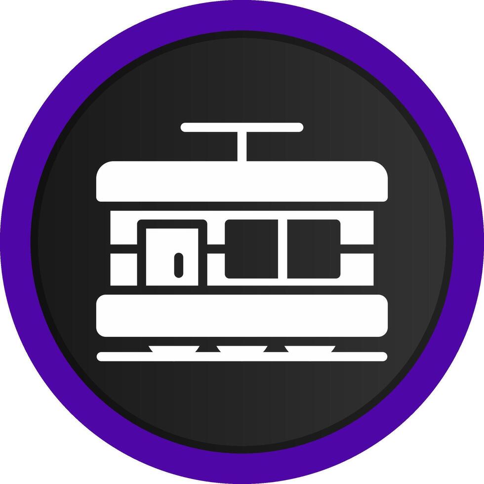 Straßenbahn kreatives Icon-Design vektor