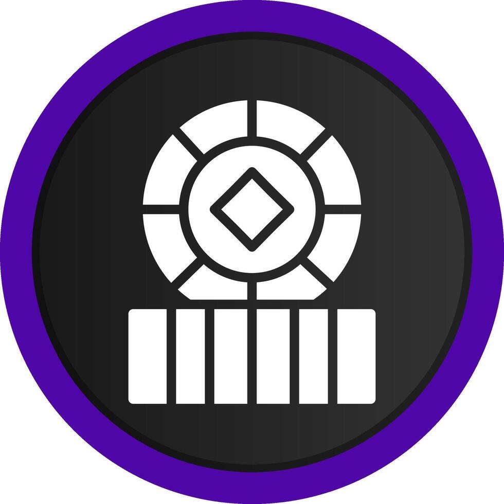 Casino-Chip kreatives Icon-Design vektor