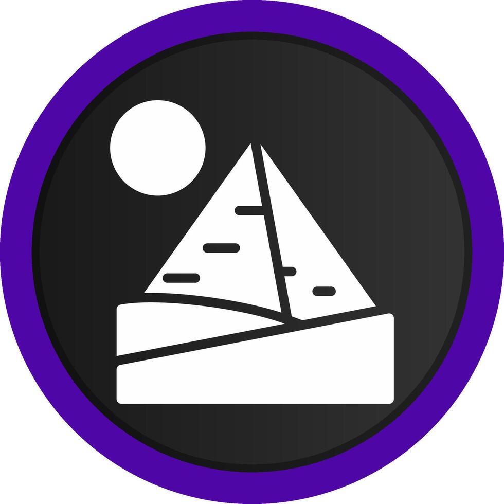 Pyramide Landschaft kreativ Symbol Design vektor