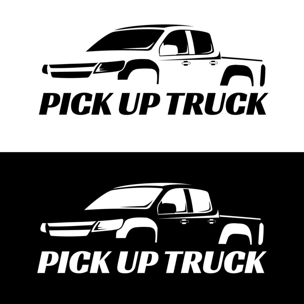 plocka upp lastbil logotyp design vektor
