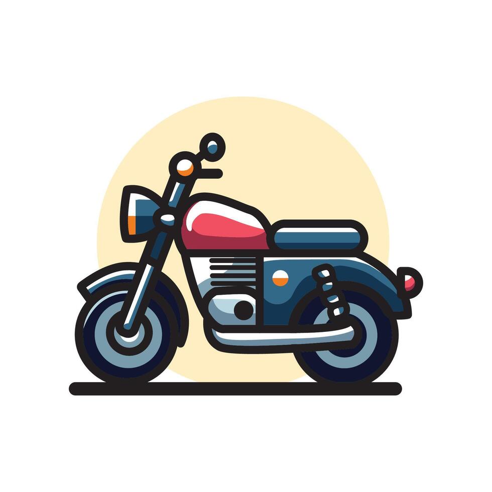 platt design motorcykel vektor illustration