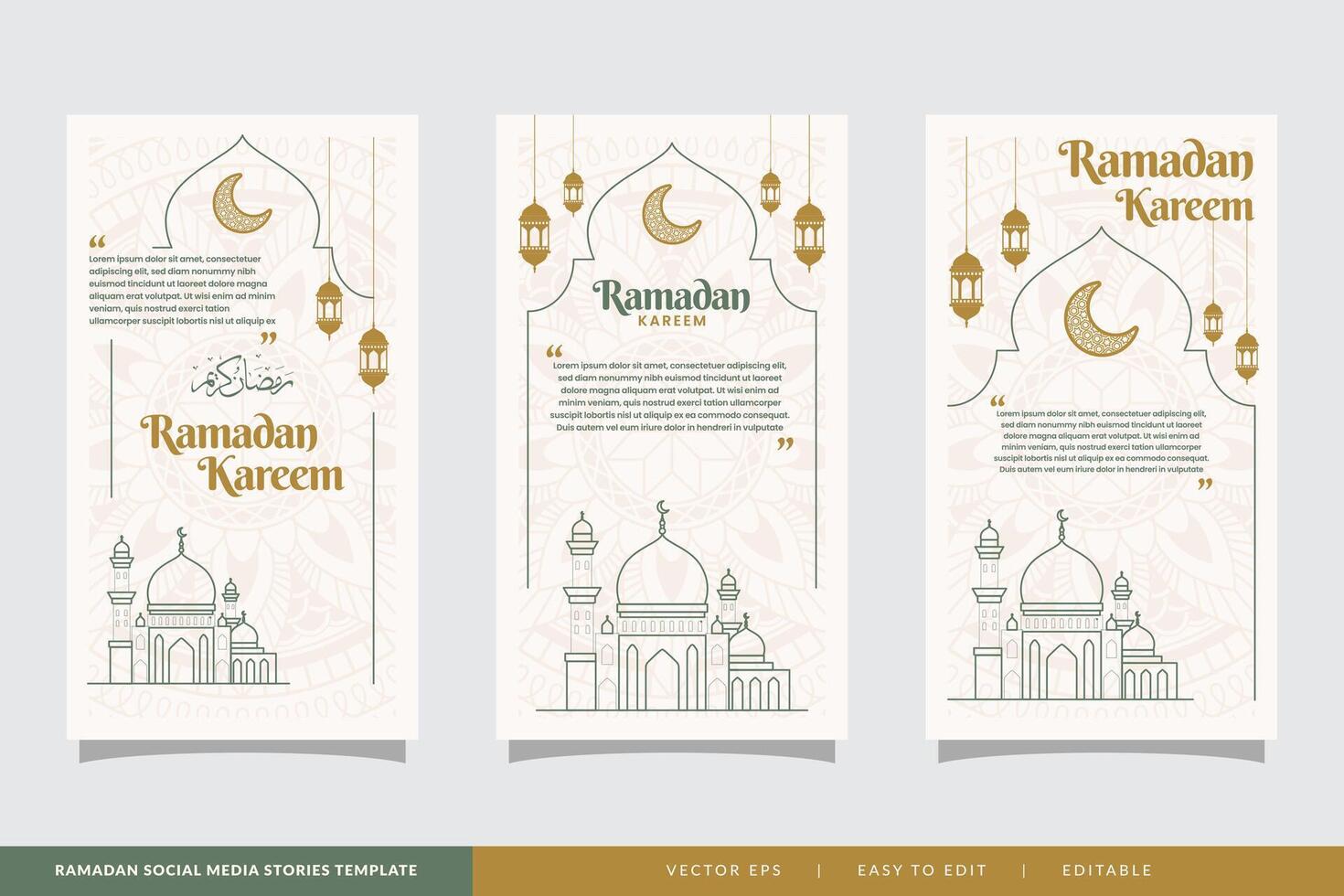 Ramadhan kareem mall social media berättelser lämplig för befordran, marknadsföring vektor