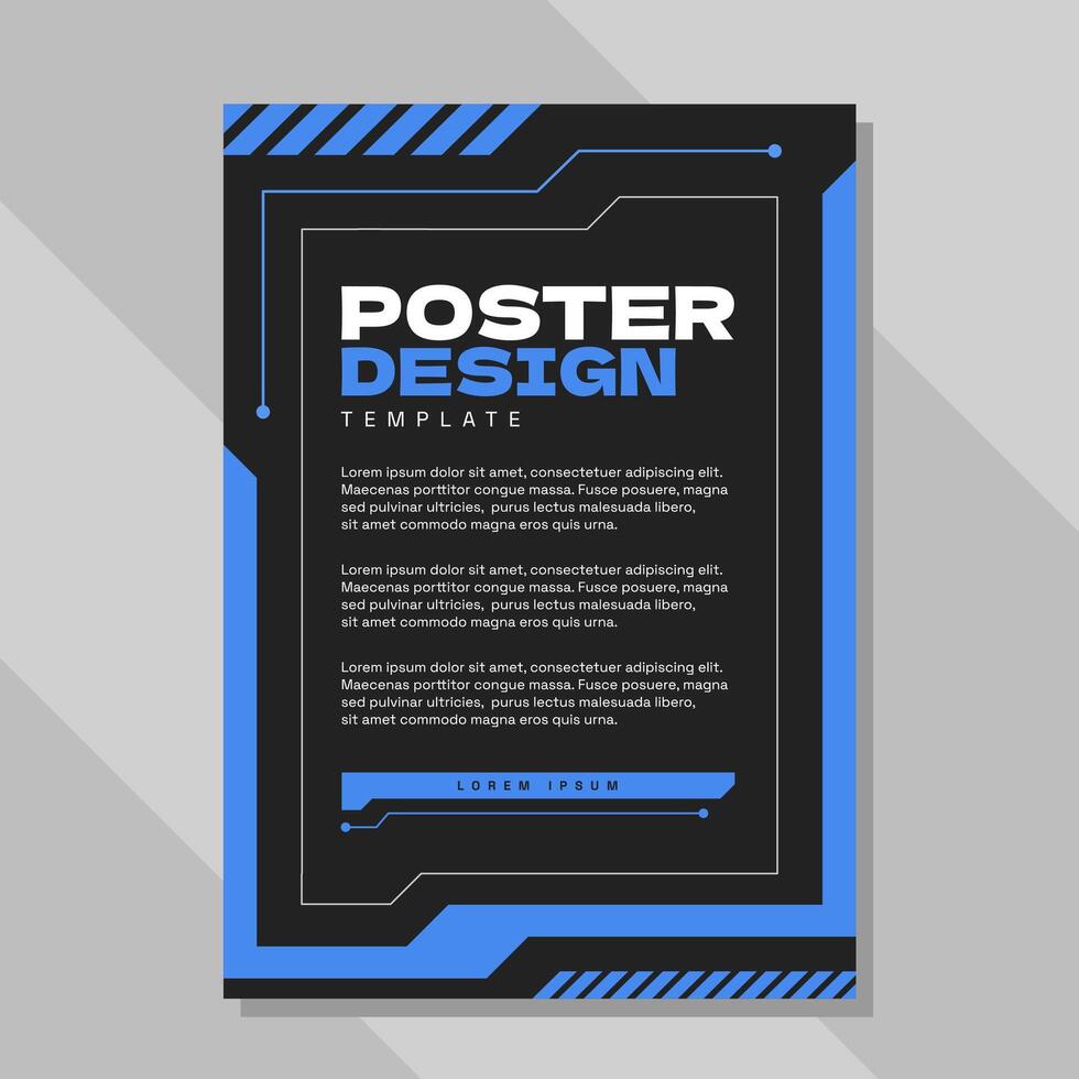 eben Design futuristisch modern Poster Vorlage vektor