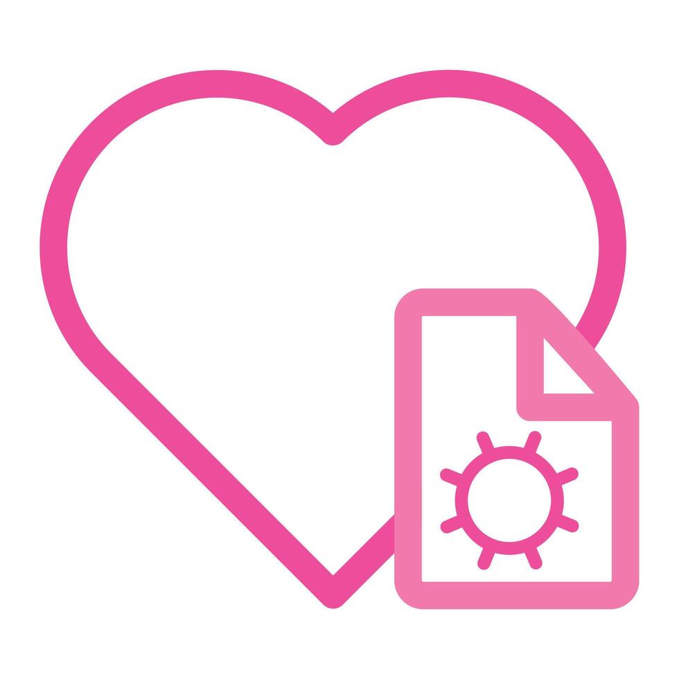 rosa kärlek fil ikon isolerat på vit bakgrund vektor