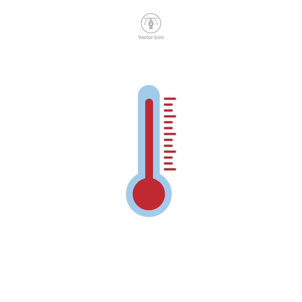 Thermometer Symbol Symbol Vektor Illustration isoliert auf Weiß Hintergrund