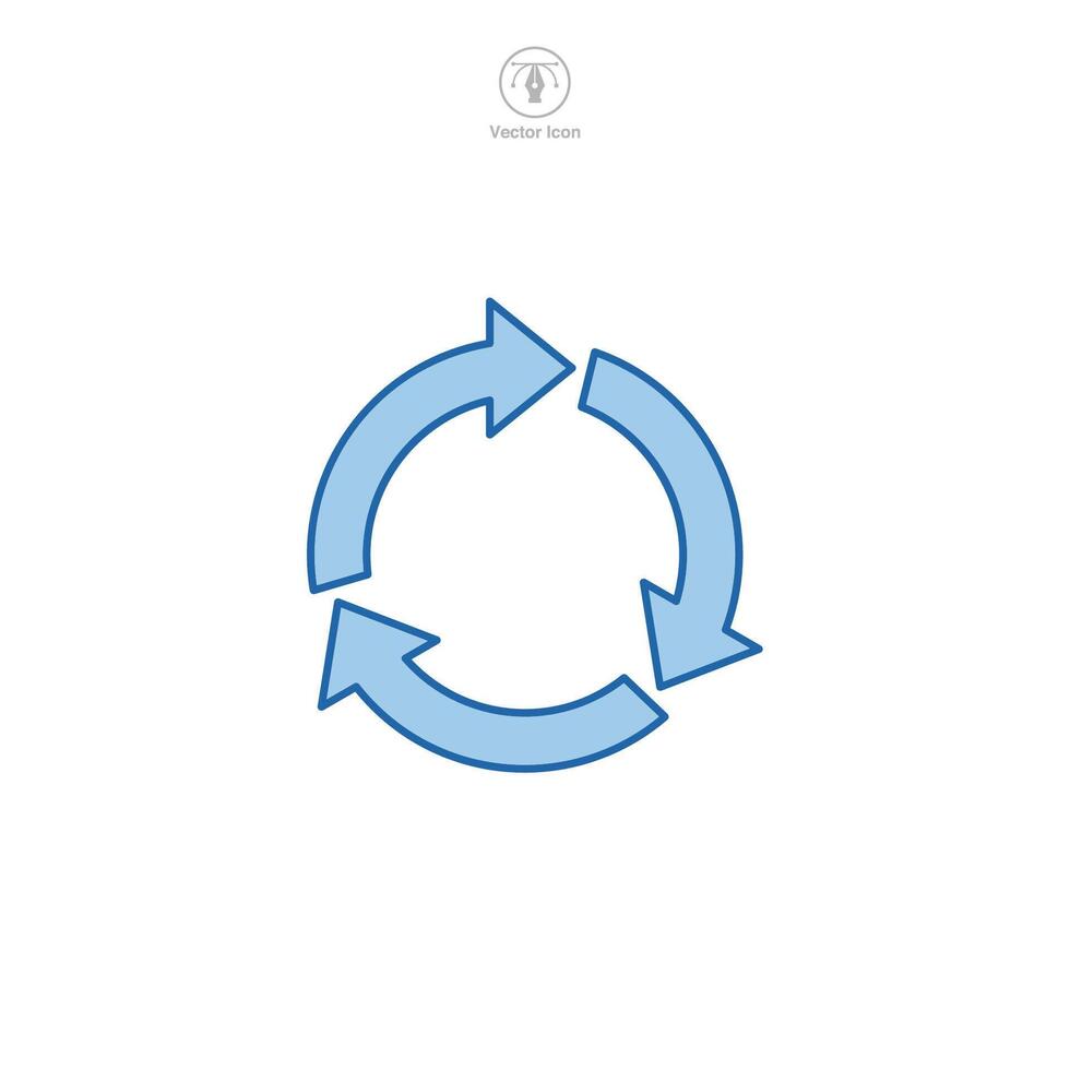 återvinna ikon symbol vektor illustration isolerat på vit bakgrund