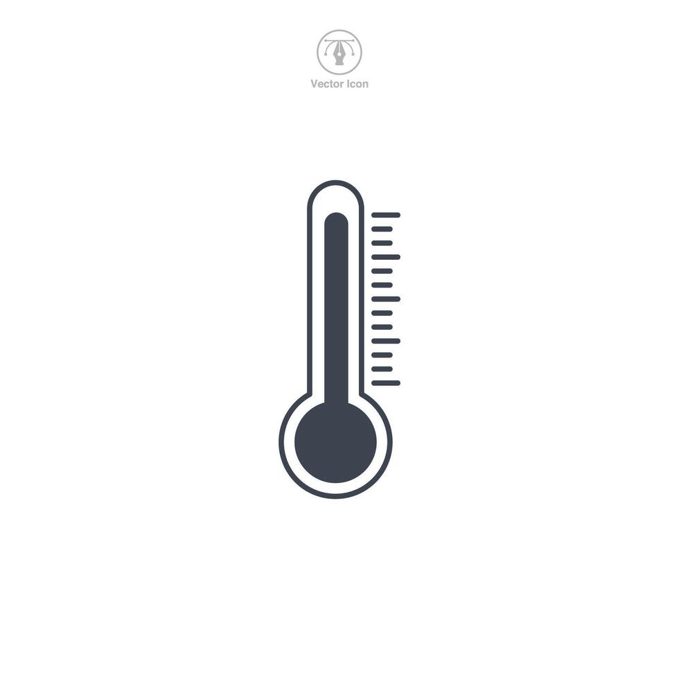 Thermometer Symbol Symbol Vektor Illustration isoliert auf Weiß Hintergrund
