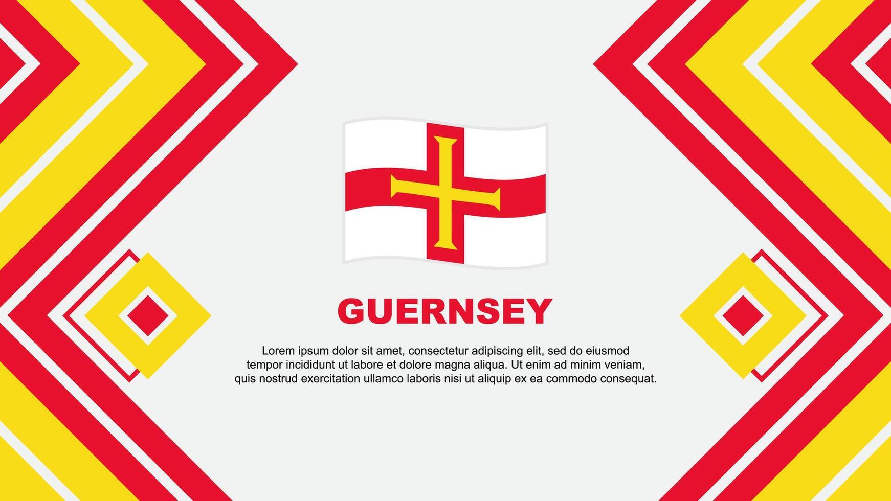 guernsey flagga abstrakt bakgrund design mall. guernsey oberoende dag baner tapet vektor illustration. guernsey design