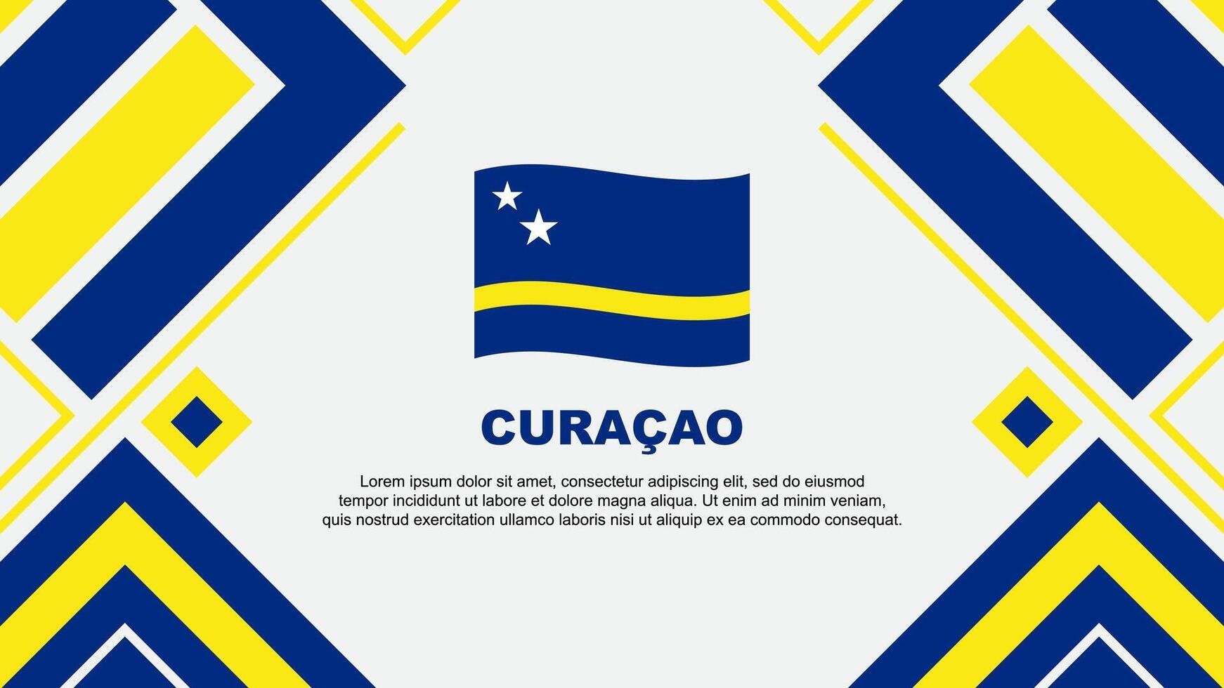 curacao flagga abstrakt bakgrund design mall. curacao oberoende dag baner tapet vektor illustration. curacao flagga