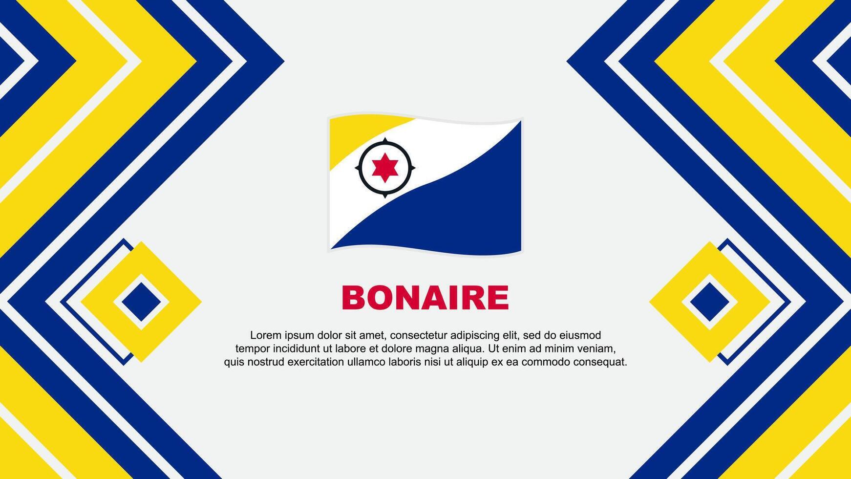 bonaire flagga abstrakt bakgrund design mall. bonaire oberoende dag baner tapet vektor illustration. bonaire design