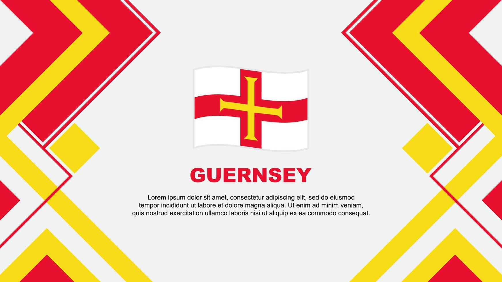 guernsey flagga abstrakt bakgrund design mall. guernsey oberoende dag baner tapet vektor illustration. guernsey baner