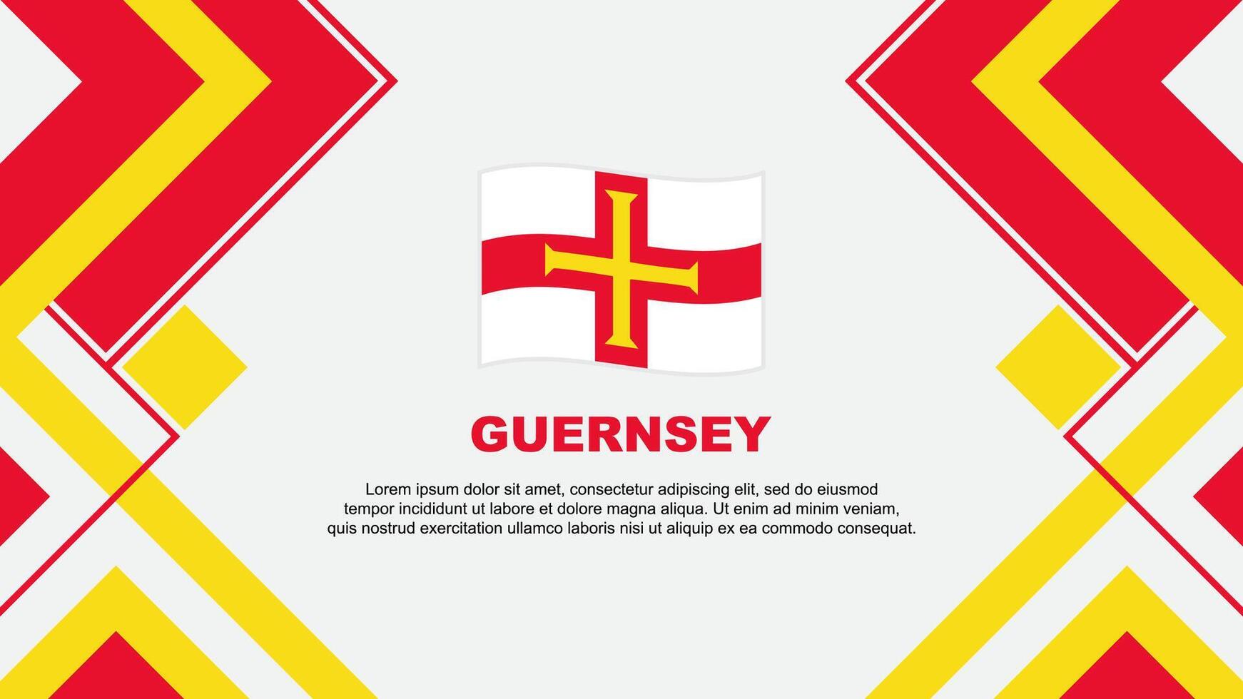 Guernsey Flagge abstrakt Hintergrund Design Vorlage. Guernsey Unabhängigkeit Tag Banner Hintergrund Vektor Illustration. Guernsey Banner