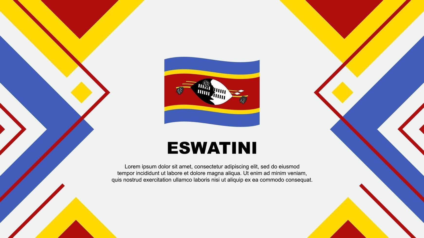 eswatini Flagge abstrakt Hintergrund Design Vorlage. eswatini Unabhängigkeit Tag Banner Hintergrund Vektor Illustration. eswatini Illustration