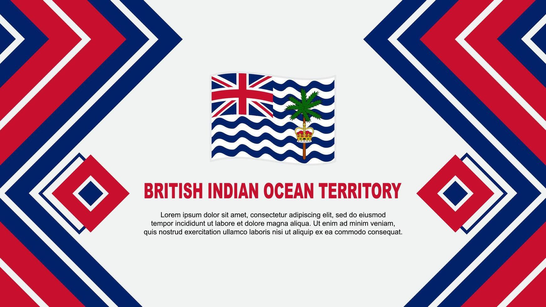 britisch indisch Ozean Gebiet Flagge abstrakt Hintergrund Design Vorlage. Unabhängigkeit Tag Banner Hintergrund Vektor Illustration. Design