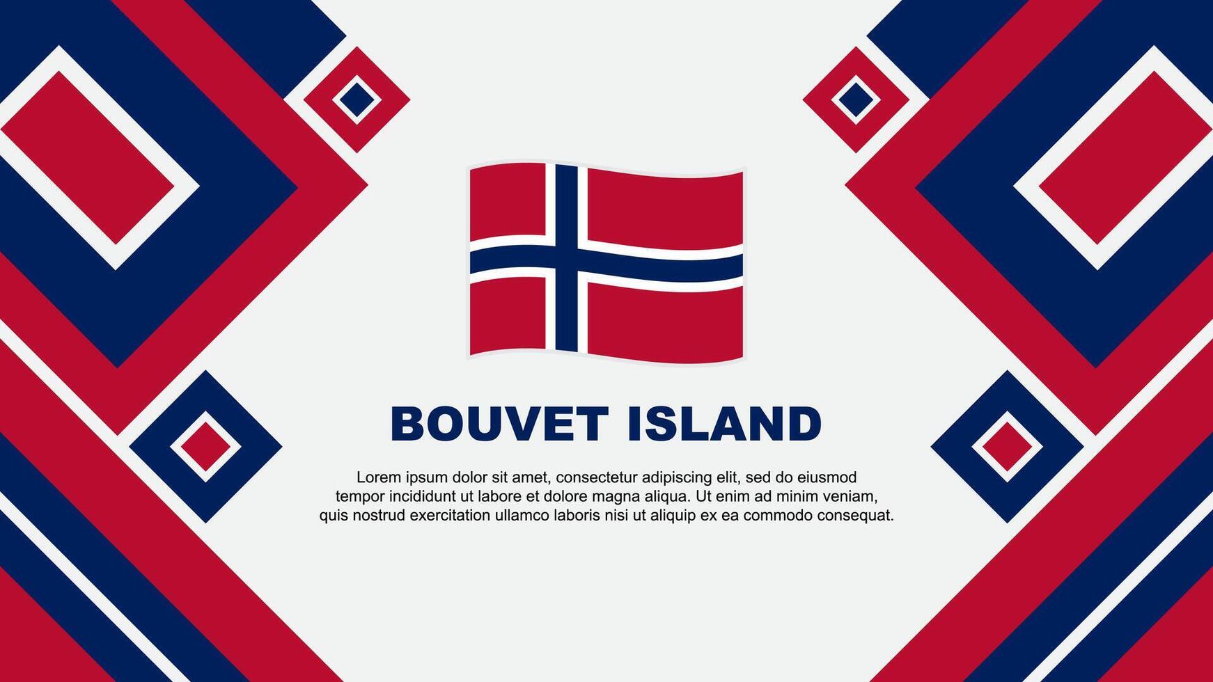 bouvet ö flagga abstrakt bakgrund design mall. bouvet ö oberoende dag baner tapet vektor illustration. bouvet ö tecknad serie