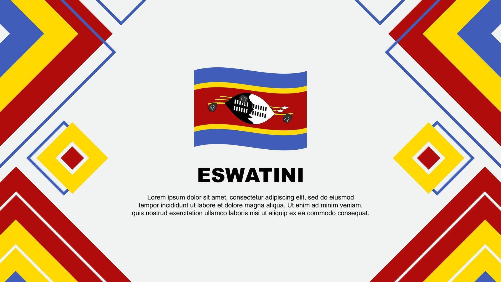 eswatini Flagge abstrakt Hintergrund Design Vorlage. eswatini Unabhängigkeit Tag Banner Hintergrund Vektor Illustration. eswatini Hintergrund