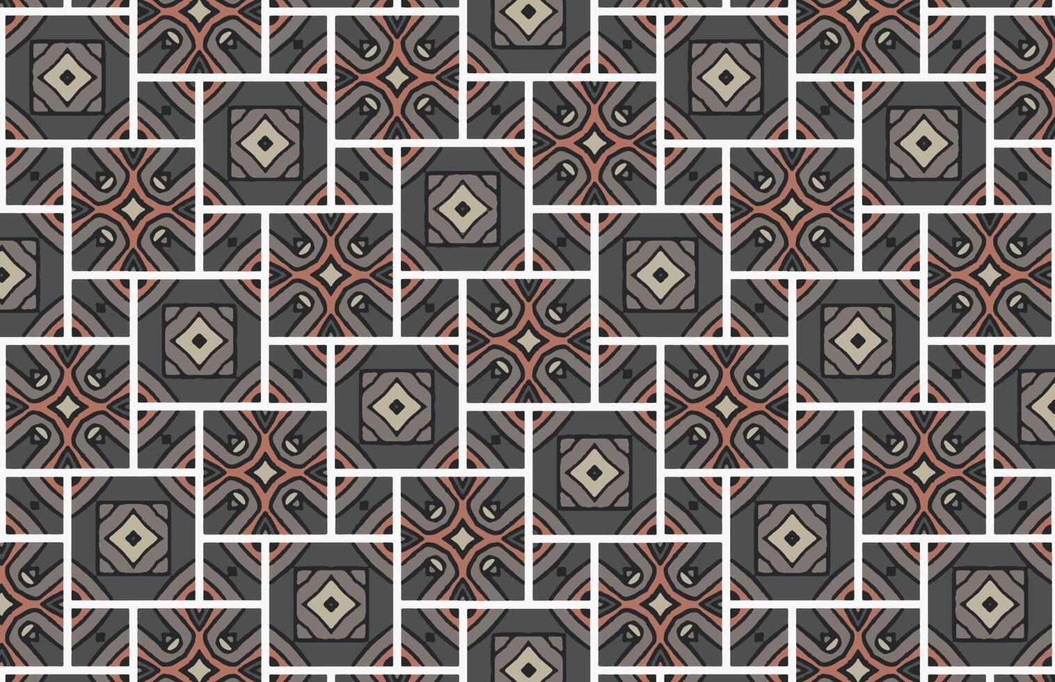 brun och vit bricka grunge design mönster vektor
