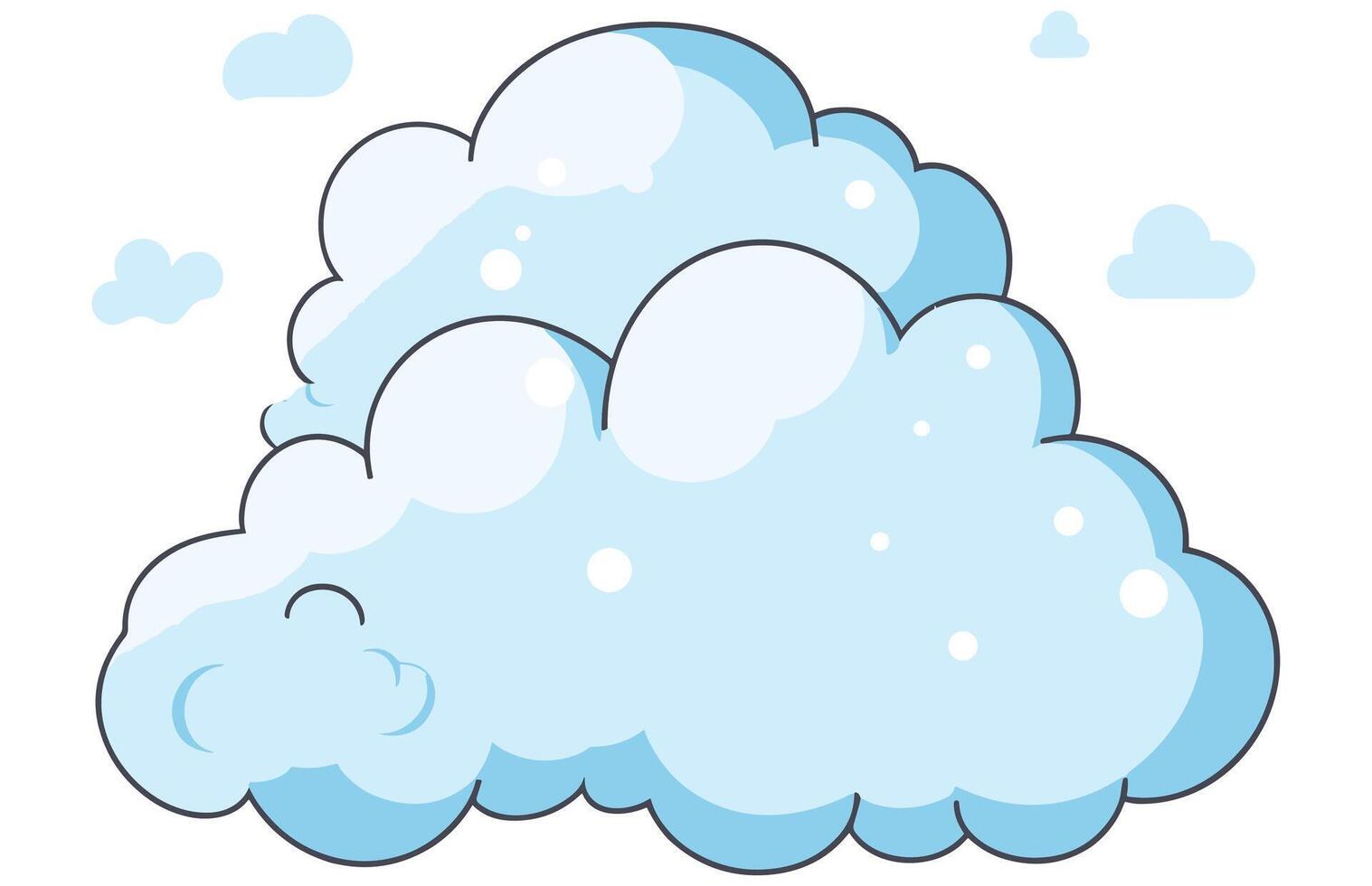 Wolke und kalt vector.cloud Symbol. Vektor Illustration.