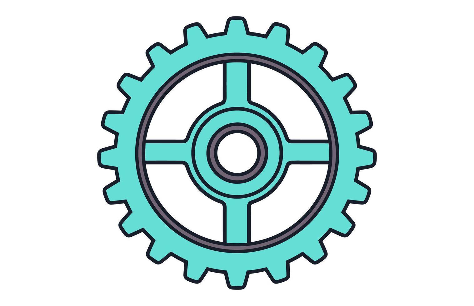 redskap hjul ikon uppsättning. redskap hjul vektor illustration.