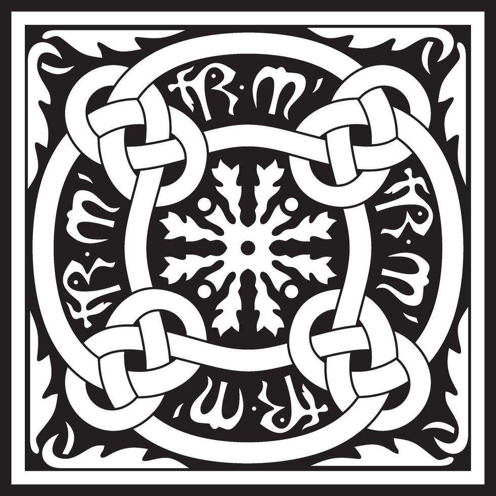 Vektor einfarbig Platz europäisch Ornament. klassisch Muster von uralt Griechenland, römisch Reich. geeignet zum Sandstrahlen, Plotter und Laser- Schneiden