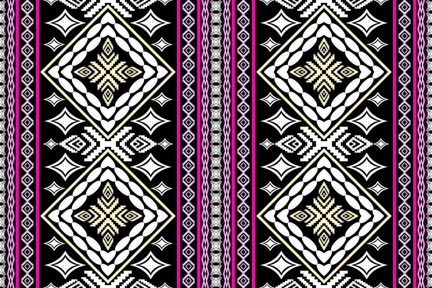 ethnisch Zahl aztekisch Stickerei Stil.geometrisch Ikat orientalisch traditionell Kunst Musterdesign zum ethnisch Hintergrund, Hintergrund, Mode, Kleidung, Verpackung, Stoff, Element, Sarong, Grafik, Vektor Illustration.