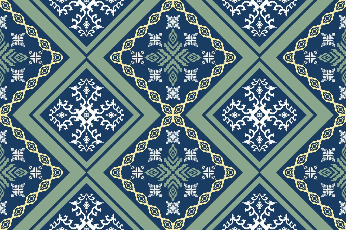 ethnisch Zahl aztekisch Stickerei Stil.geometrisch Ikat orientalisch traditionell Kunst Musterdesign zum ethnisch Hintergrund, Hintergrund, Mode, Kleidung, Verpackung, Stoff, Element, Sarong, Grafik, Vektor Illustration.