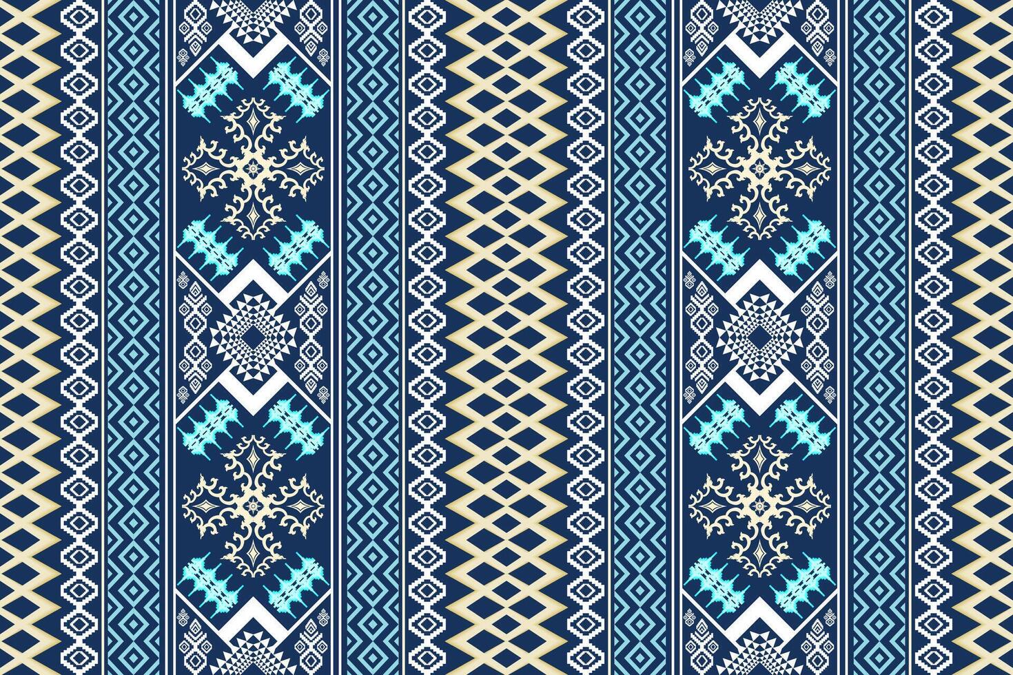 ethnisch Zahl aztekisch Stickerei Stil.geometrisch Ikat orientalisch traditionell Kunst Musterdesign zum ethnisch Hintergrund, Hintergrund, Mode, Kleidung, Verpackung, Stoff, Element, Sarong, Grafik, Vektor Illustration.