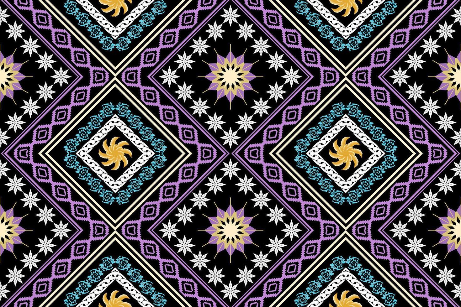 etnisk figur aztec broderi stil.geometrisk ikat orientalisk traditionell konst mönster.design för etnisk bakgrund, tapeter, mode, kläder, omslag, tyg, element, sarong, grafik, vektor illustration.