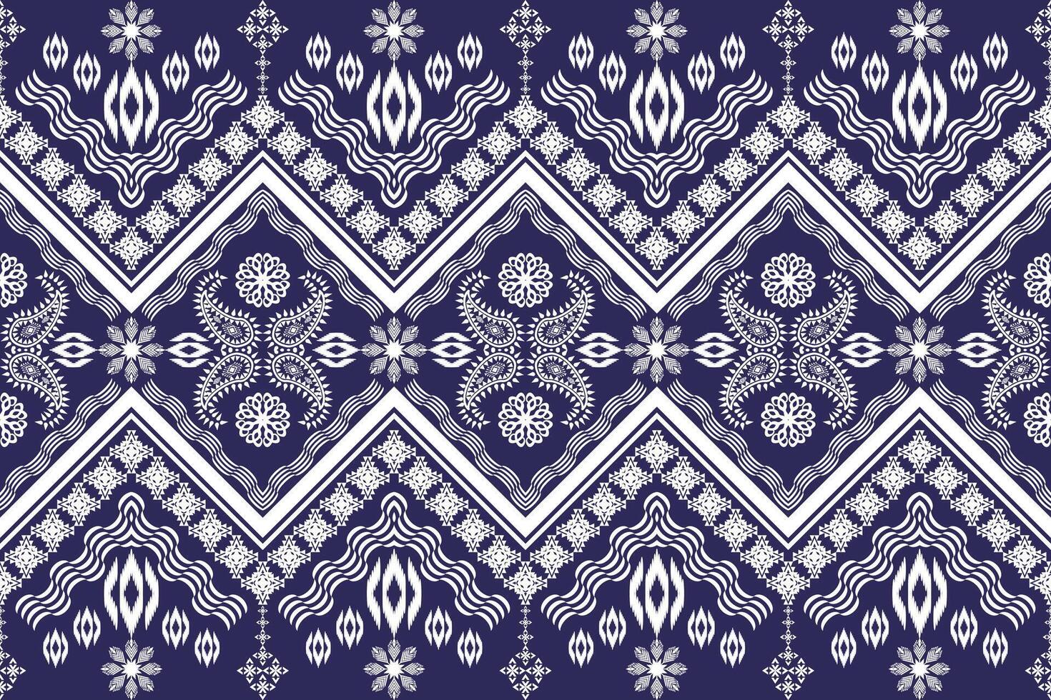 ethnisch Zahl aztekisch Stickerei Stil.geometrisch Ikat orientalisch traditionell Kunst Musterdesign zum ethnisch Hintergrund, Hintergrund, Mode, Kleidung, Verpackung, Stoff, Element, Sarong, Grafik, Vektor Illustration.