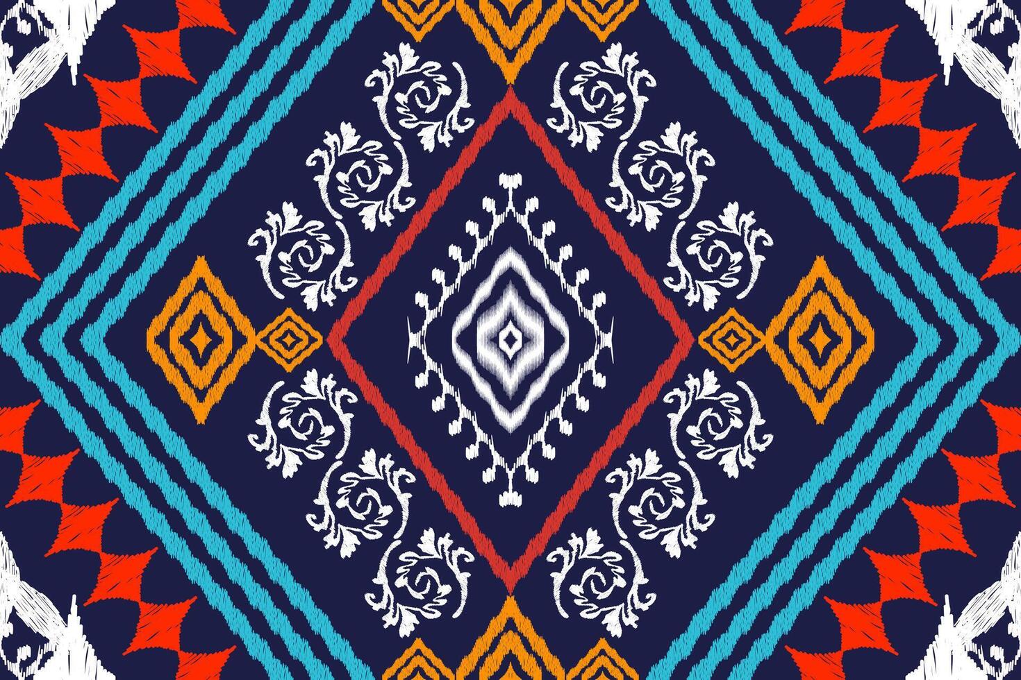 ethnisch Zahl aztekisch Stickerei Stil.geometrisch Ikat orientalisch traditionell Kunst Musterdesign zum ethnisch Hintergrund, Hintergrund, Mode, Kleidung, Verpackung, Stoff, Element, Sarong, Grafik, Vektor Illustration.