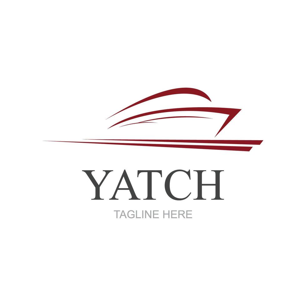 Vektor Segeln Boot Yacht Logo Vektor Illustration isoliert auf Weiß. Yacht Verein Logo