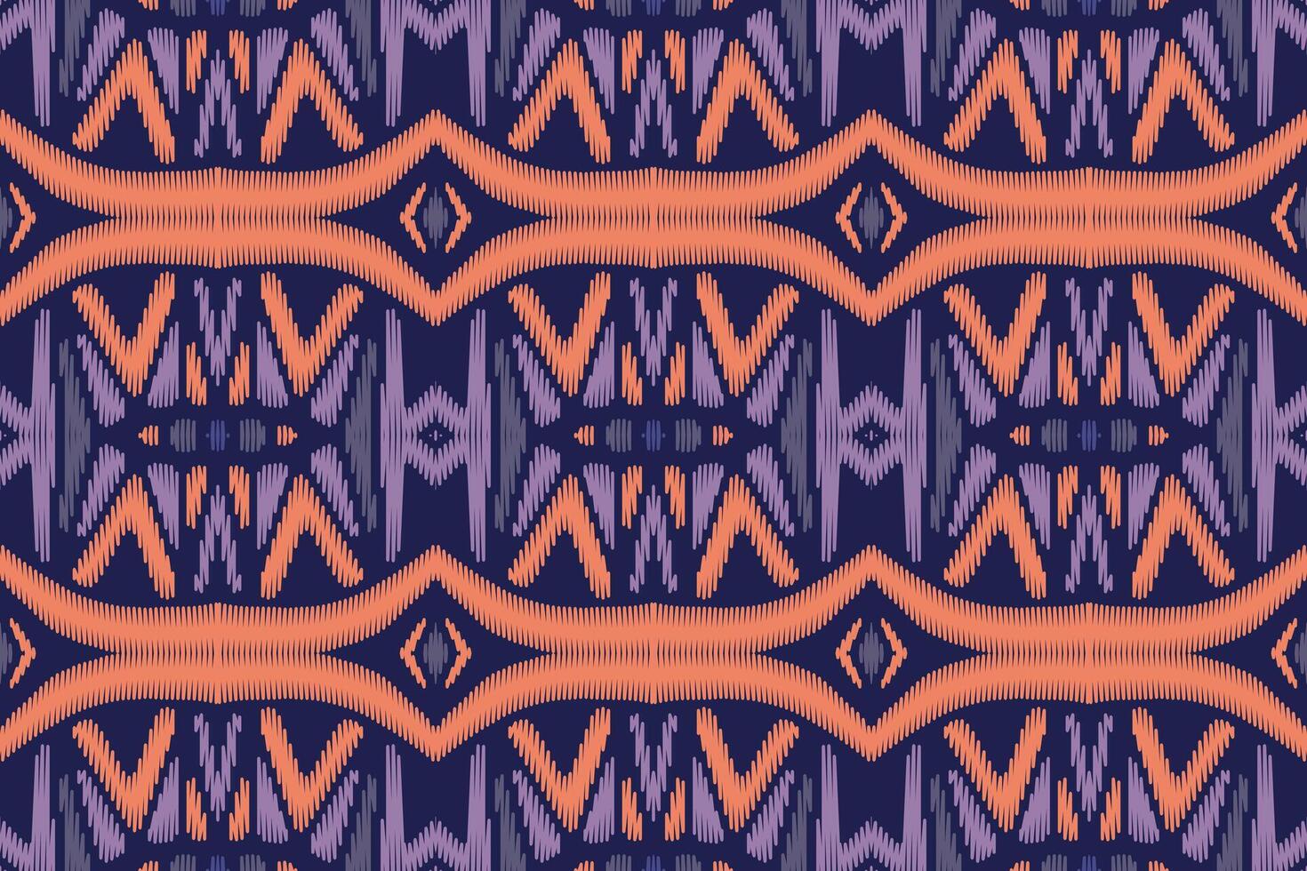 stoff ikat nahtloses muster geometrischer ethnischer traditioneller stickerei style.design für hintergrund, teppich, matte, sarong, kleidung, vektorillustration. vektor