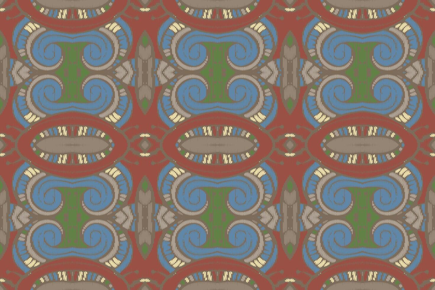 stoff ikat nahtloses muster geometrischer ethnischer traditioneller stickerei style.design für hintergrund, teppich, matte, sarong, kleidung, vektorillustration. vektor