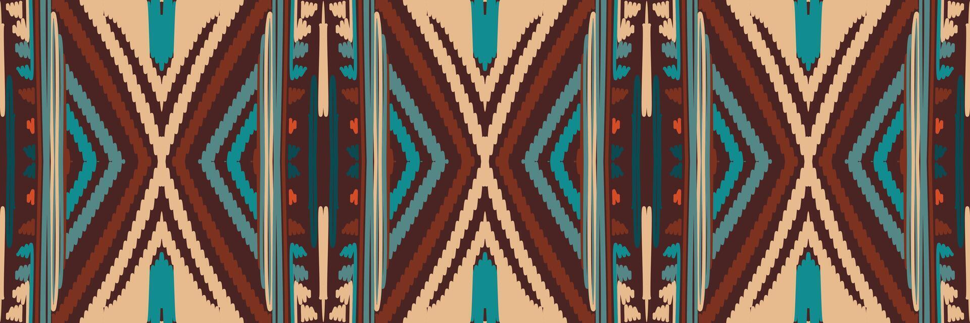 ikat mönster i tribal. geometriska etniska traditionella. mexikansk randig stil. design för bakgrund, tapeter, vektorillustration, tyg, kläder, batik, matta, broderi. vektor