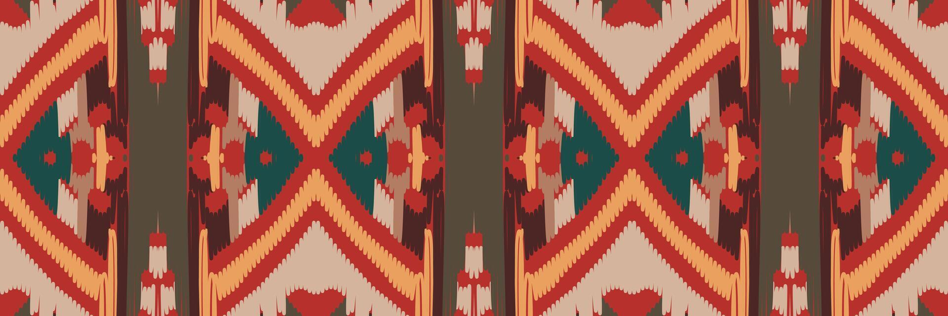 Ikat-Muster im Stammes-. geometrische ethnische traditionelle. mexikanischer gestreifter stil. Design für Hintergrund, Tapete, Vektorillustration, Stoff, Kleidung, Batik, Teppich, Stickerei. vektor