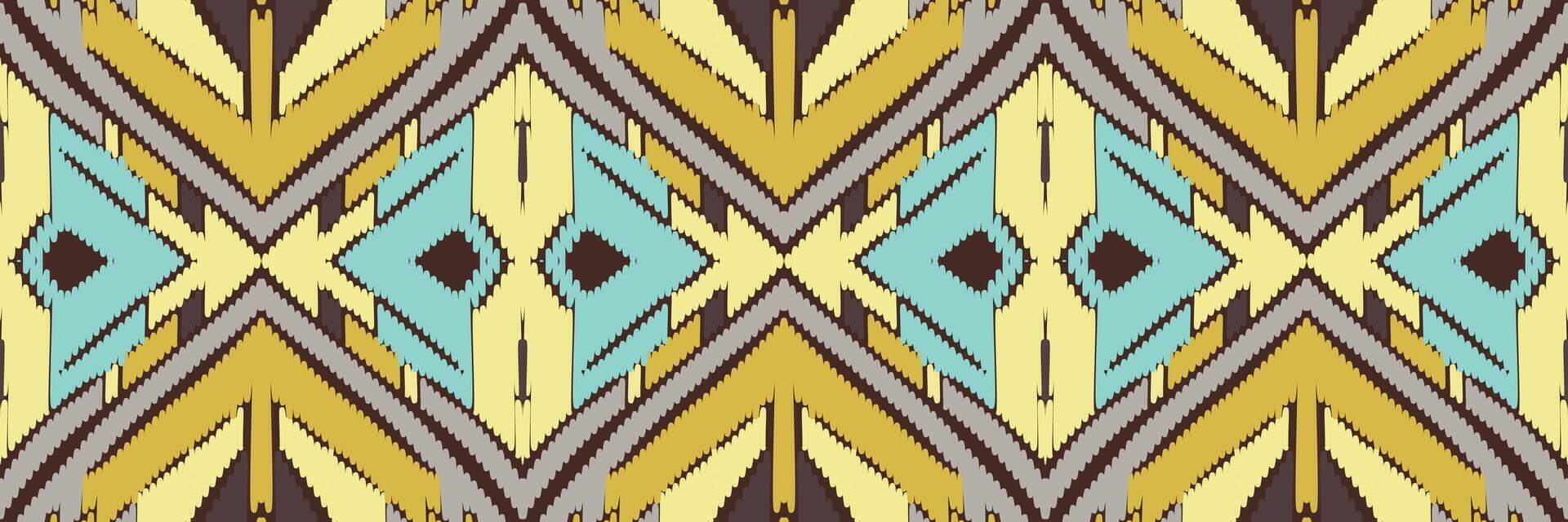 abstrakt etnisk mönsterkonst. ikat seamless mönster i tribal. design för bakgrund, tapeter, vektorillustration, tyg, kläder, matta, broderi. vektor