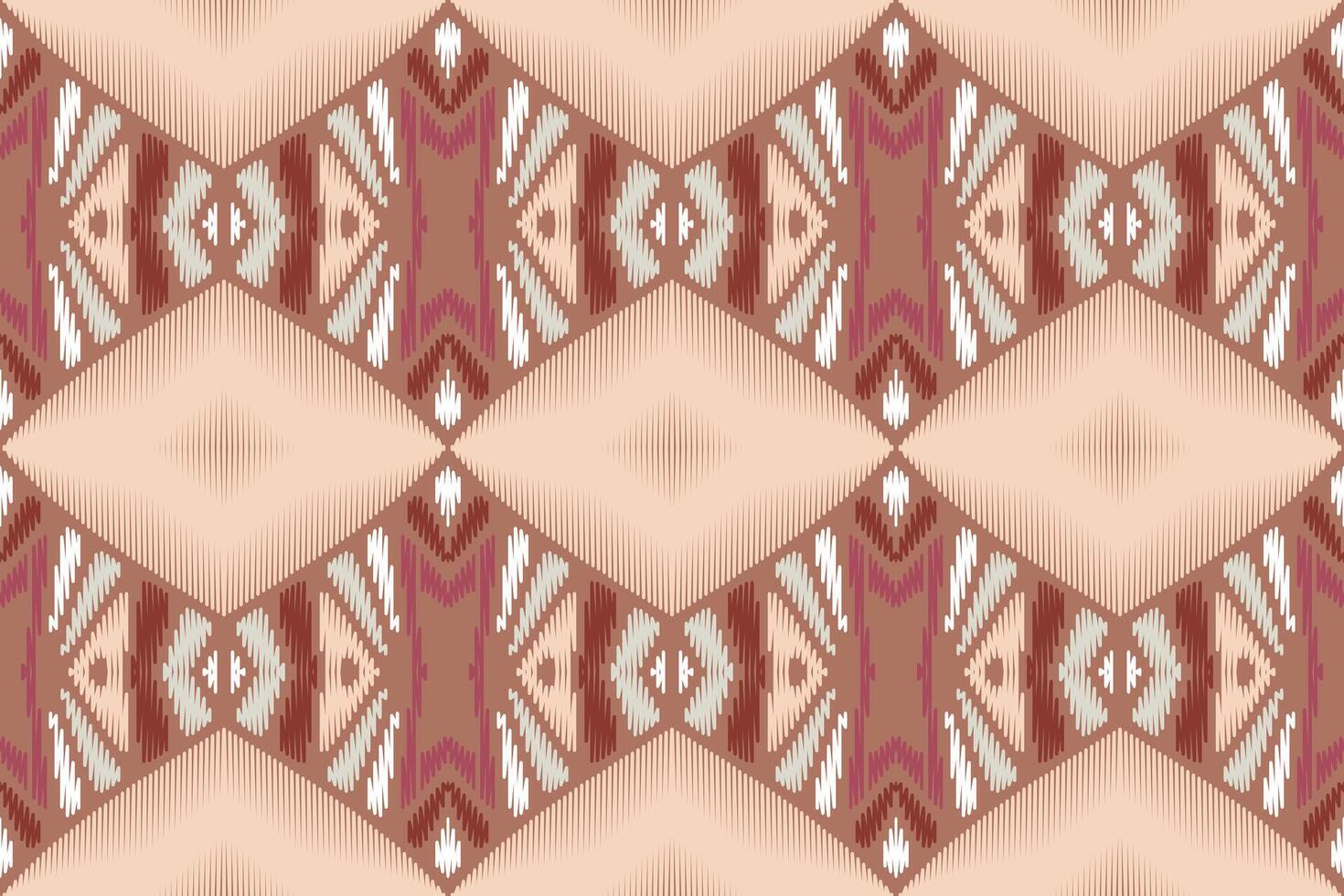 stoff ikat nahtloses muster geometrischer ethnischer traditioneller stickerei style.design für hintergrund, teppich, matte, sarong, kleidung, vektorillustration. vektor